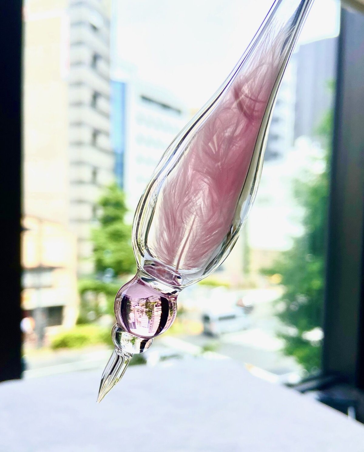 TOMAI Fine Lampwork ガラスペン フェザーシリーズ ピンク TOMAI Fine Lampwork ガラスペン フェザーシリーズ ピンク
