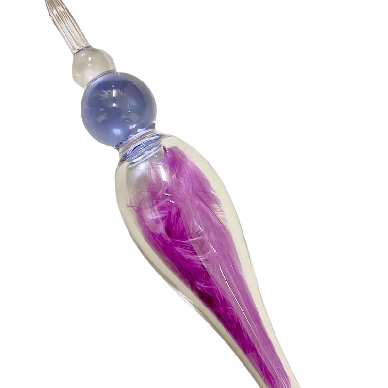 TOMAI Fine Lampwork ガラスペン フェザーシリーズ バイオレット