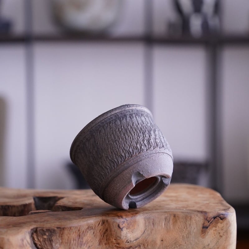 やちむん　植木鉢　サイズ大 與那嶺大輔 作 【 琉球飛び鉋 / 3号 / S 】やちむん 植木鉢 ［No.02