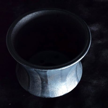 《Restock》沖誠 作品【 Smoke Silver / deep / 3号 】植木鉢