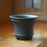 與那嶺大輔 作 【 琉球飛鉋 / 3.5号 / スリムタイプ  】植木鉢 ［No.07］