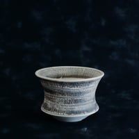 森田昌求 作品【 Abstract Scratch 】4号 笠間焼 植木鉢 ［ No.50 ］