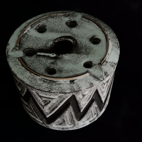 《size M》根本峻吾 作品【  S.N POT type.cylinder「 月光ノ迅雷 」4号 】笠間焼 植木鉢 [No.109]