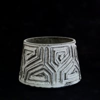 《size M》根本峻吾 作品【  S.N POT type.cylinder「 月光ノ鐵」4号 】笠間焼 植木鉢 [No.154]