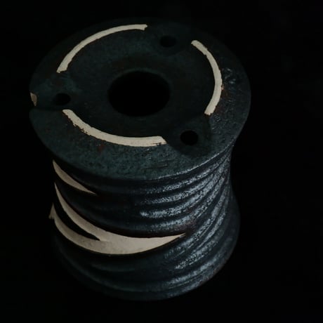 《size S》根本峻吾 作品【  S.N POT type.slim「 雷電 - raiden - 」3号 】笠間焼 植木鉢 [No.145]