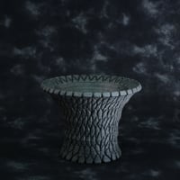 沖誠 作品【 Bark / upper spread ver.2 / 3号 】笠間焼 植木鉢 【No.55】
