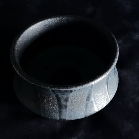 《Restock》沖誠 作品【 Smoke Silver / shallow / 3号 】植木鉢