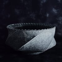 沖誠 作品【 Rivet - 燻銀彩 - / round / 3号 】笠間焼 植木鉢
