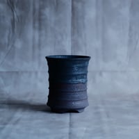 磯部祐介 作品【  瓦 - kawara -  " 闇堕ち tall ver. " 3号 】S 笠間焼 植木鉢［No.1］