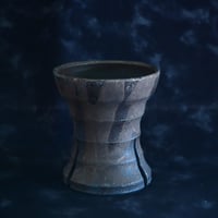 沼野秀章 作品【 black wrap 】3.5号 笠間焼 植木鉢 ［ No.29］