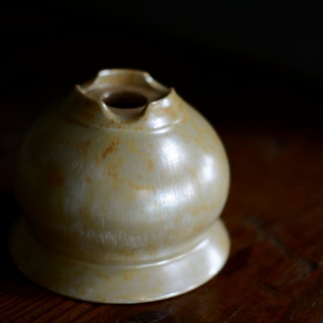 坂本新 作品【 LUSTER OVERGLAZE  - 黄虹彩 -  topaz  】 笠間焼 植木鉢