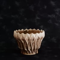 中野明彦 作品【 KIRIKO / amber / 4号 】笠間焼 植木鉢 [No.158]