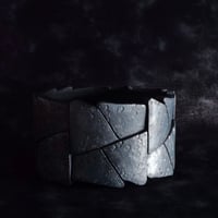 沖誠 作品【 Bark / deep cylinder / 深鉢 / 4号 】笠間焼 植木鉢