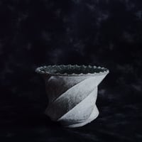 Restock》沖誠 作品【 Spiral - 炭化 - / deep / 3号 】植木鉢