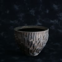 沼野秀章 作品【 black wrap 】3.5号 笠間焼 植木鉢 ［ No.63］