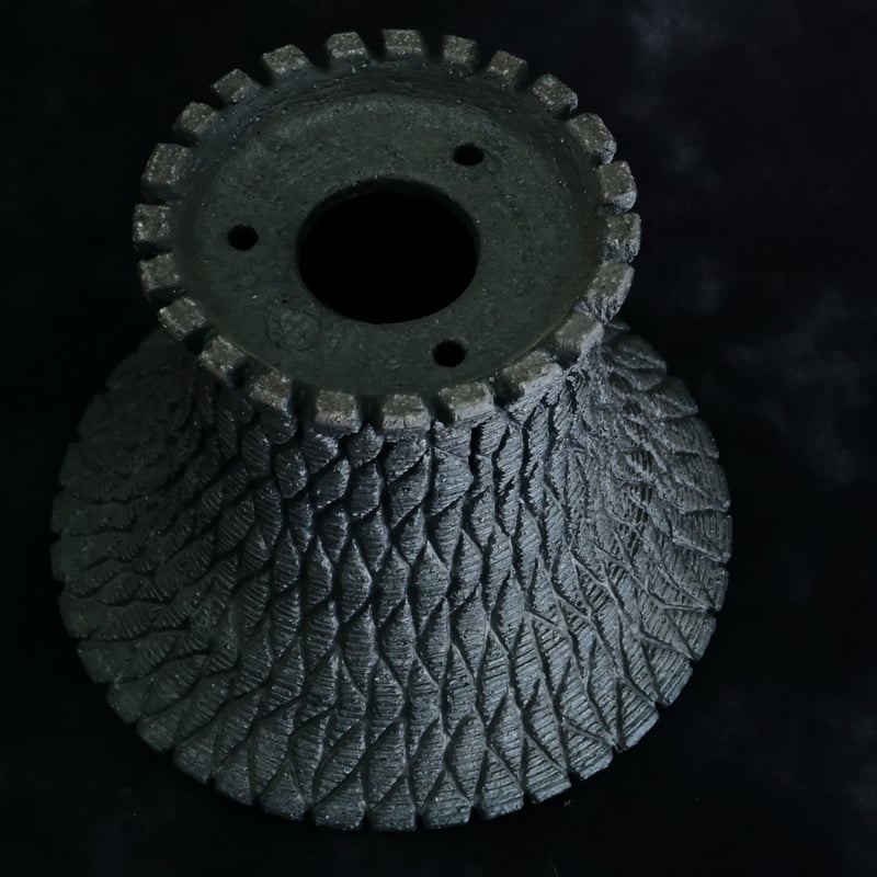 沖誠 作品【 Bark / upper spread ver.2 / 3号 】笠間焼 植木鉢