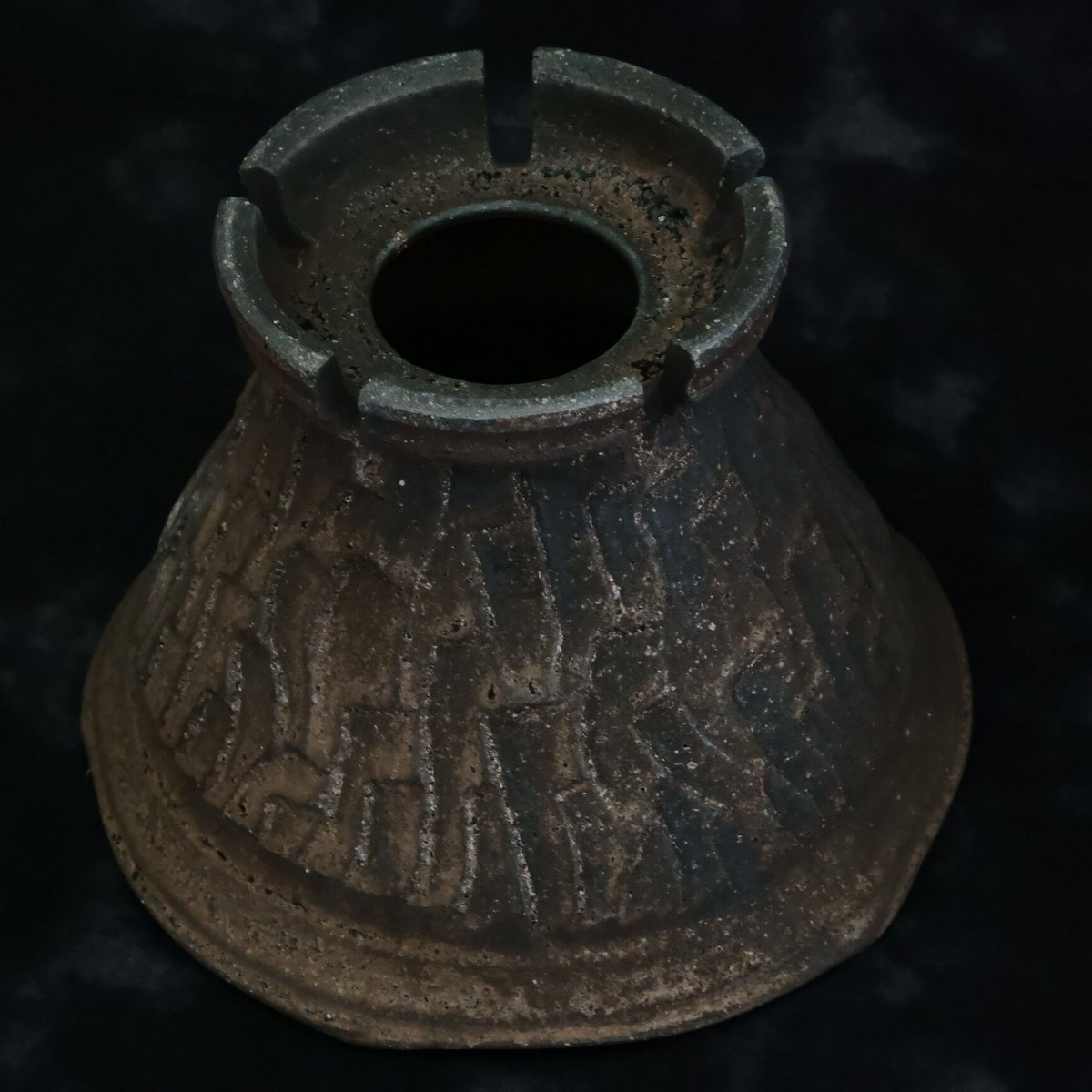 沼野秀章 作品【 Black Wrap 】4号 笠間焼 植木鉢 ［ No.72