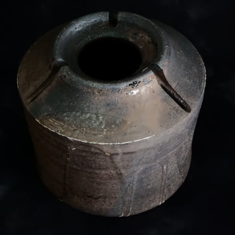沼野秀章 作品【 black wrap 】φ11cm 笠間焼 植木鉢 ［ No.117］