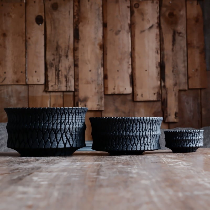 沖誠 作品【 Bark / 筒型 / 6号 XL 】笠間焼 浅鉢 | 陶賊 -TOUZOKU