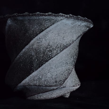 《Restock》沖誠 作品【 Spiral  - 炭化 - / deep / 3号 】植木鉢