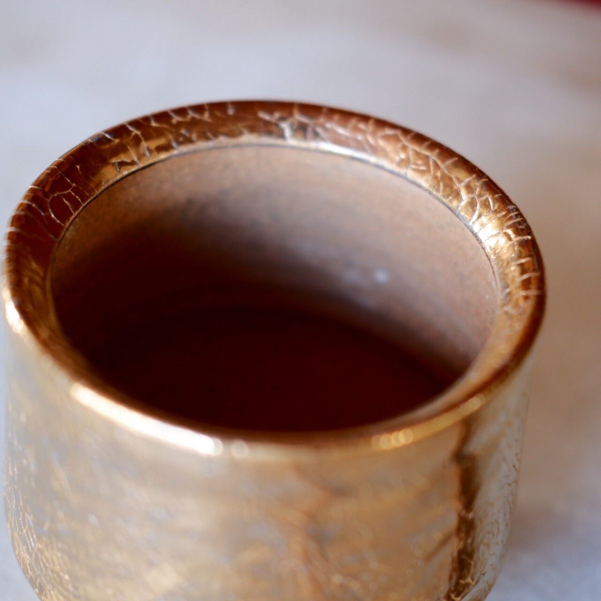 沼野秀章 特別作品【 gold wrap 】3号 笠間焼 植木鉢 ［ No.65 ］ | 陶