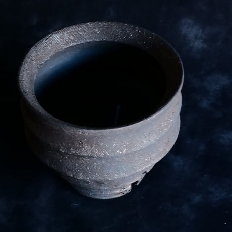 沼野秀章 作品【 black wrap 】3号 笠間焼 植木鉢 ［ No.07］