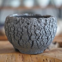 松野然 作 【 ZEN - 裂紋 - / 3.5号 】植木鉢 ［No.18］