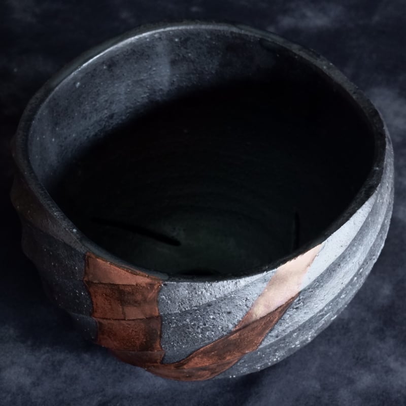 沖誠 作品【 Spiral - ラスター彩 - / round / 4号 】笠間焼 植木鉢 【