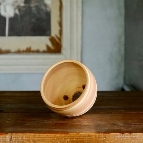 根本峻吾 作品【 S.N.POT type round「 Jupiter 」3号 】笠間焼 植木鉢［No.01］