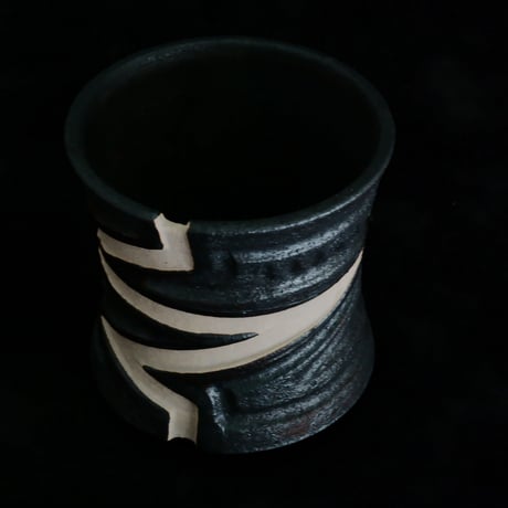 《size S》根本峻吾 作品【  S.N POT type.slim「 雷電 - raiden - 」3号 】笠間焼 植木鉢 [No.145]