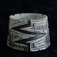 《size L》根本峻吾 作品【  S.N POT type.cylinder「 月光ノ雷電 」5号 】笠間焼 植木鉢 [No.103]