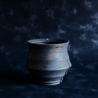 沼野秀章 作品【 Black Wrap 】2.5号 笠間焼 植木鉢 ［ No.05］