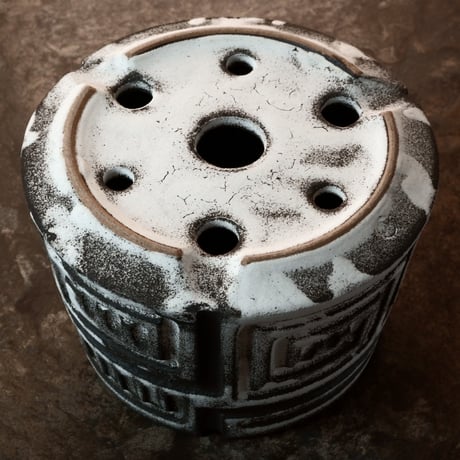 根本峻吾 作品【 S.N POT type.cylinder「 覚醒 / 月光 」4号 】笠間焼 植木鉢 [No.69]