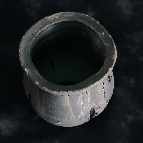 沼野秀章 作品【 black wrap 】φ10cm 笠間焼 植木鉢 ［ No.119］