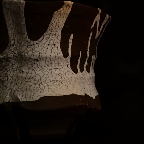 沼野秀章 作品【 Black Wrap 】3号 笠間焼 植木鉢 ［ No.1］