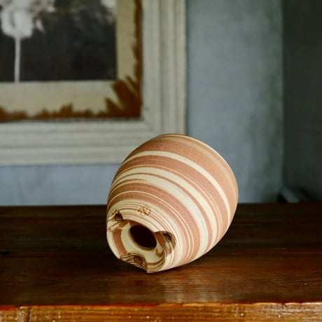 根本峻吾 作品【 S.N.POT type round「 Jupiter 」3号 】笠間焼 植木鉢［No.01］