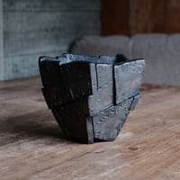 沖誠 作品【 Rivet - 燻銀彩 - / ラウンド型 / 5号 L 】笠間焼