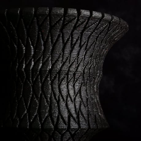 沖誠 作品【 Bark / deep cylinder / 深鉢 / 4号 】笠間焼 植木鉢 【No.103】