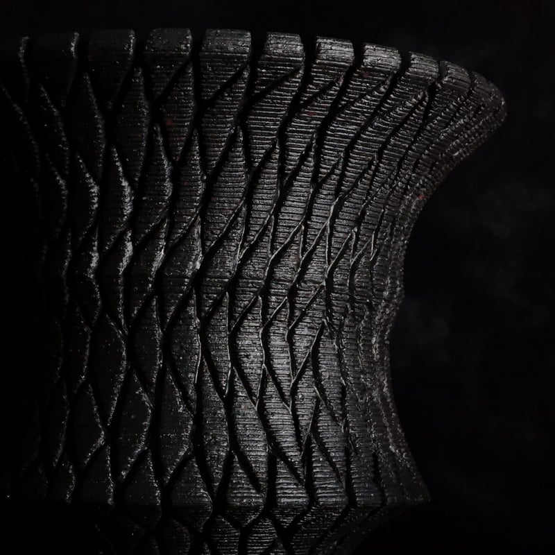 沖誠 作品【 Bark / deep cylinder / 深鉢 / 4号 】笠間焼 植木鉢