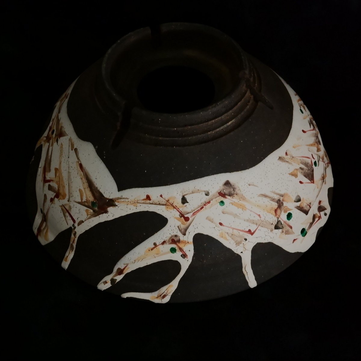 大鉢》沼野秀章 作品【 刻ム音 】6号 笠間焼 植木鉢 ［ No.65］ | 陶賊