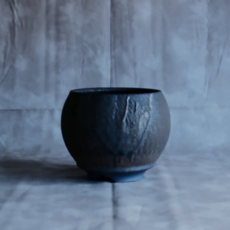 磯部祐介 作品【  円 - en -  "金剛 飛び鉋 ver. " 3.5号 】M 笠間焼 植木鉢［No.7］