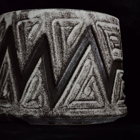 《size M》根本峻吾 作品【  S.N POT type.cylinder「 月光ノ迅雷 」4号 】笠間焼 植木鉢 [No.109]