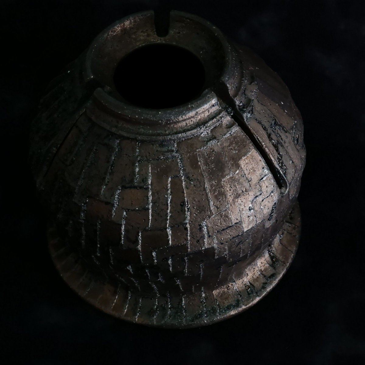 沼野秀章 作品【 Black Wrap 】3.5号 笠間焼 植木鉢 ［ No.137