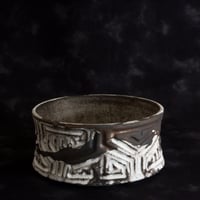 《size L》根本峻吾 作品【 S.N POT type.low「鐵 -堕天白- 」5号 】笠間焼 植木鉢 [No.08]