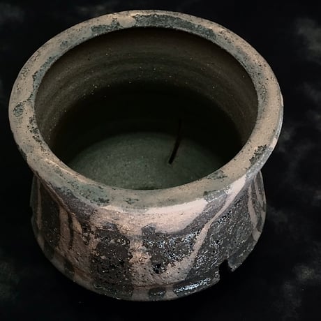 沼野秀章 作品【 black wrap 】3号 笠間焼 植木鉢 ［ No.36］
