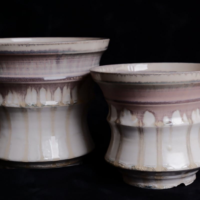 大鉢］杉山悠 作品 L 5号 笠間焼 植木鉢 | 陶賊 -TOUZOKU- bonsai &