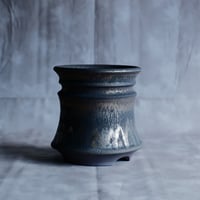 磯部祐介 作品【  鎧 - yoroi -  " 金剛 tall ver. " 4号 】M 笠間焼 植木鉢［No.4］