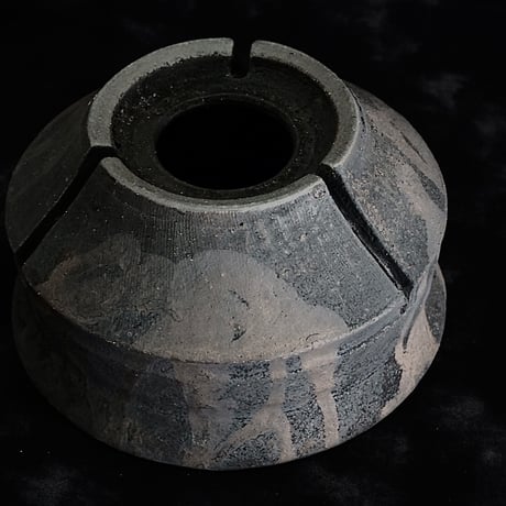 沼野秀章 作品【 black wrap 】4号 笠間焼 植木鉢 ［ No.40］
