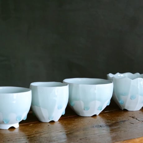 小林哲也 作品【  雫  】ver.1  - round bowl -  Sサイズ  笠間焼 植木鉢