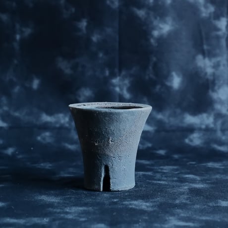 沼野秀章 作品【 Black Wrap 】2.5号 笠間焼 植木鉢 ［ No.153］